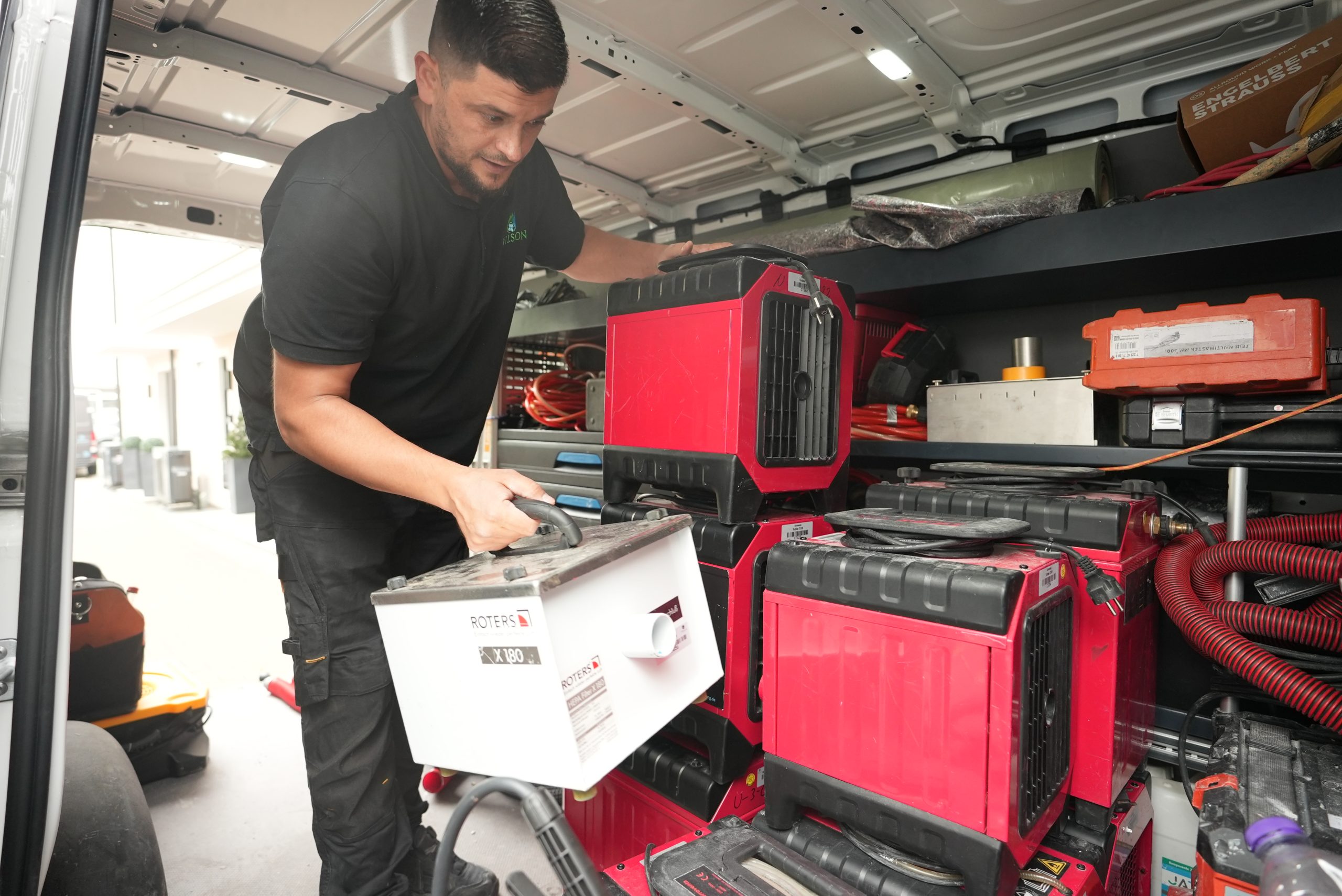 Beladung der Trocknungsgeräte